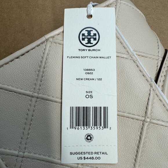 Tory Burch Fleming Leather Crossbody – New Cream - Picture 10 of 10